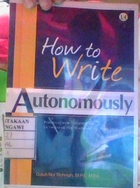 Image of How to Write Autonomously