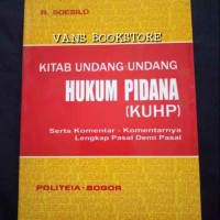 Image of KITAB UNDANG-UNDANG HUKUM PIDANA