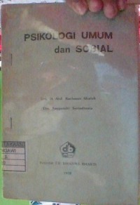 Image of Psikologi Umum dan Sosial