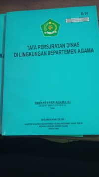 Image of Tata Persuratan Dinas di Lingkungan Departemen Agama