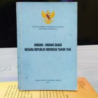 Image of UUD NEGARA REPUBLIK INDONESIA TAHUN 1945